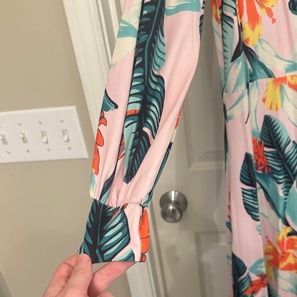 Floral Maxi Dress with Tropical Print - Picture 6 of 6